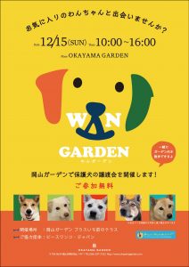 12月15日保護犬の譲渡会を開催します！